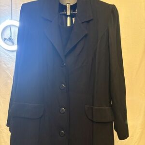 Vintage R.J & Co Dress Womens  Black Sleeveless Dresss with Long Coat No Size